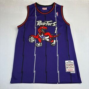 Mitchell & Ness Raptors Jersey Mens XL Purple Tracy McGrady 1 Hardwood Classics
